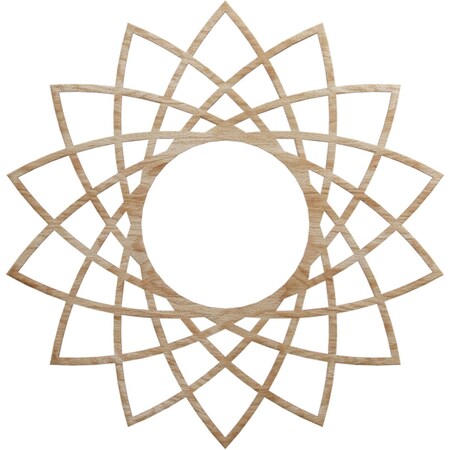 Ekena Millwork Eleanor Wood Fretwork Pierced Ceiling Medallion, Red Oak, 24"OD x 9 1/4"ID x 1/4"T CMWP24X24X0250EARO